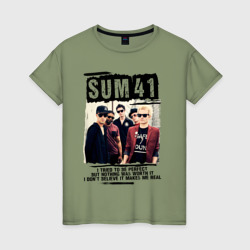 Женская футболка хлопок Sum 41 pieces