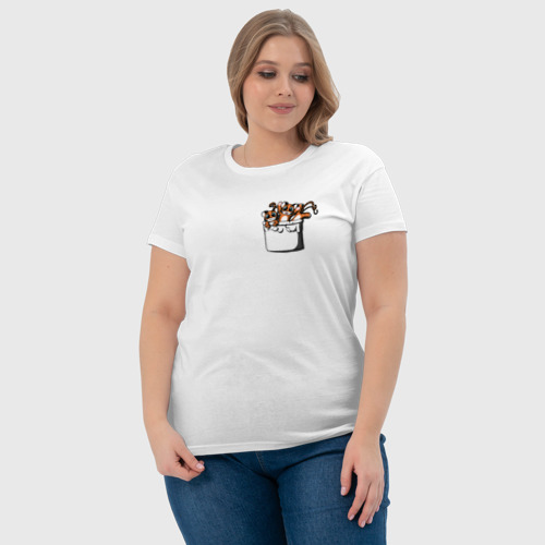 Женская футболка хлопок с принтом КАРМАННЫЕ ТИГРЫ, фото #4