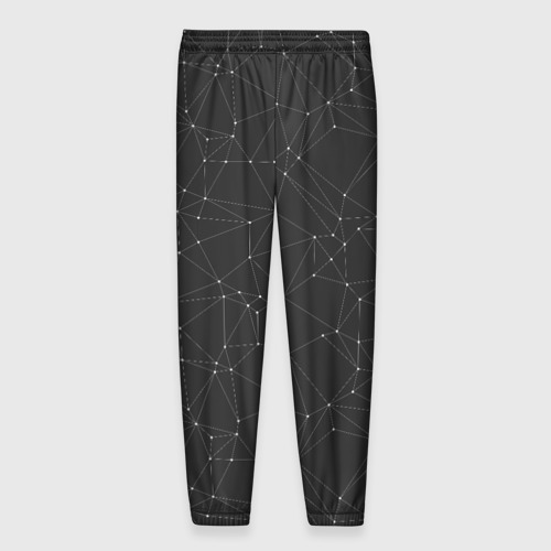 Мужские брюки 3D Контурный Многоугольник На Чёрном Фоне, цвет 3D печать - фото 2