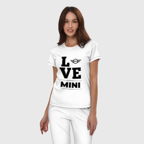 Женская пижама хлопок Mini Love Classic, цвет белый - фото 3