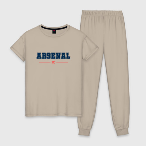 Женская пижама хлопок Arsenal FC Classic, цвет миндальный