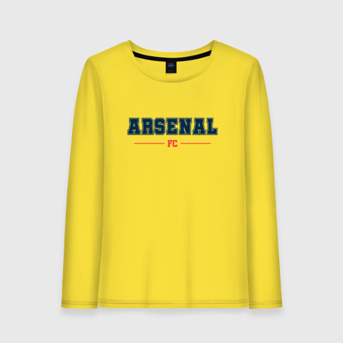 Женский лонгслив хлопок Arsenal FC Classic, цвет желтый