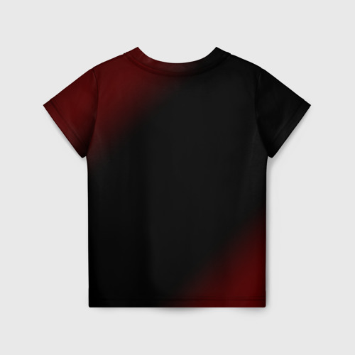 Детская футболка 3D Символ Warframe и краска вокруг на темном фоне, цвет 3D печать - фото 2