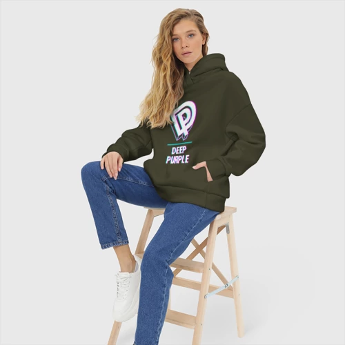 Женское светящееся худи Deep Purple Glitch Rock - фото 6