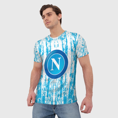 Мужская футболка 3D ssc napoli, цвет 3D печать - фото 3