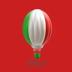 Мужской свитшот хлопок 3d aerostat Italy flag - фото 3