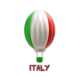 Мужской свитшот хлопок 3d aerostat Italy flag - фото 3