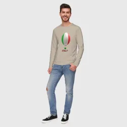 Мужской лонгслив хлопок 3d aerostat Italy flag - фото 5