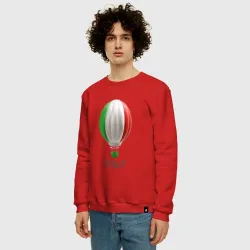 Мужской свитшот хлопок 3d aerostat Italy flag - фото 4