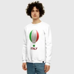 Мужской свитшот хлопок 3d aerostat Italy flag - фото 4