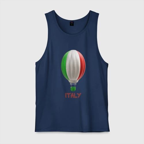 Мужская майка хлопок 3d aerostat Italy flag