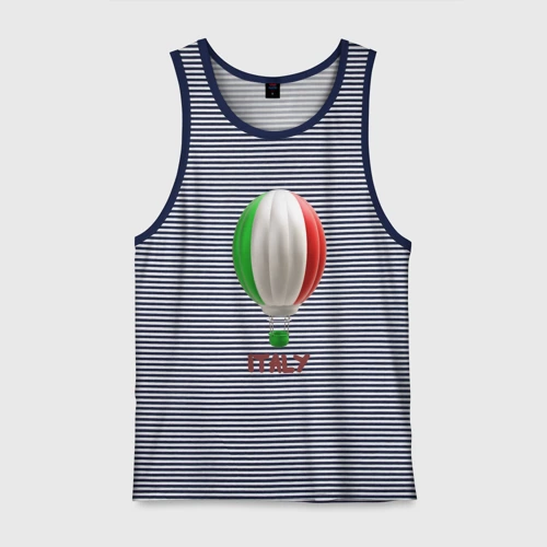 Мужская майка хлопок 3d aerostat Italy flag