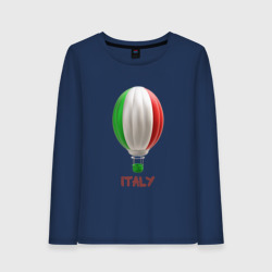 Женский лонгслив хлопок 3d aerostat Italy flag