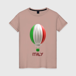 Женская футболка хлопок 3d aerostat Italy flag