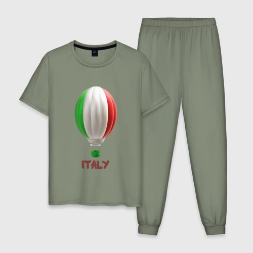 Мужская пижама хлопок 3d aerostat Italy flag
