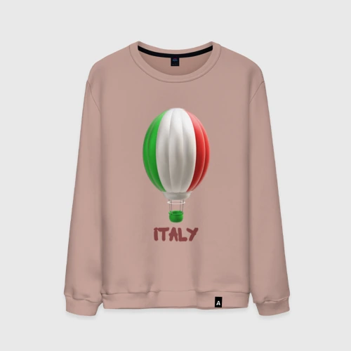 Мужской свитшот хлопок 3d aerostat Italy flag