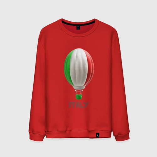 Мужской свитшот хлопок 3d aerostat Italy flag