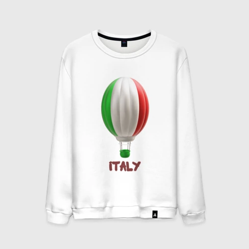 Мужской свитшот хлопок 3d aerostat Italy flag