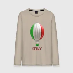 Мужской лонгслив хлопок 3d aerostat Italy flag