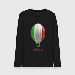 Мужской лонгслив хлопок 3d aerostat Italy flag