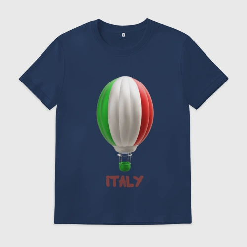 Мужская футболка хлопок 3d aerostat Italy flag
