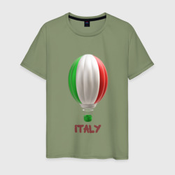 Мужская футболка хлопок 3d aerostat Italy flag