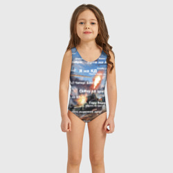 Детский купальник 3D Сленг геймера танкиста