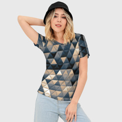 Женская футболка 3D Slim Кибернетическая стена - фото 2