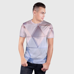 Мужская футболка 3D Slim Треугольные элементы - фото 2
