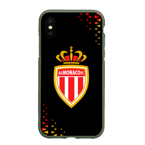 Чехол для iPhone XS Max матовый Monaco абстракция, цвет темно-зеленый