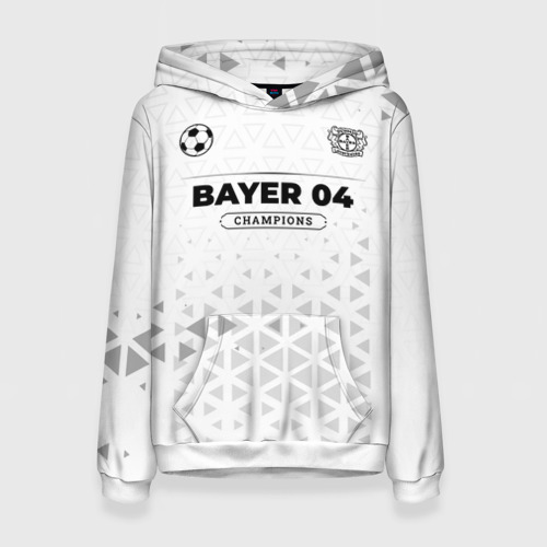 Женская толстовка 3D с принтом Bayer 04 Champions Униформа, вид спереди #2