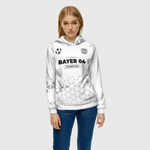 Женская толстовка 3D с принтом Bayer 04 Champions Униформа, фото на моделе #1