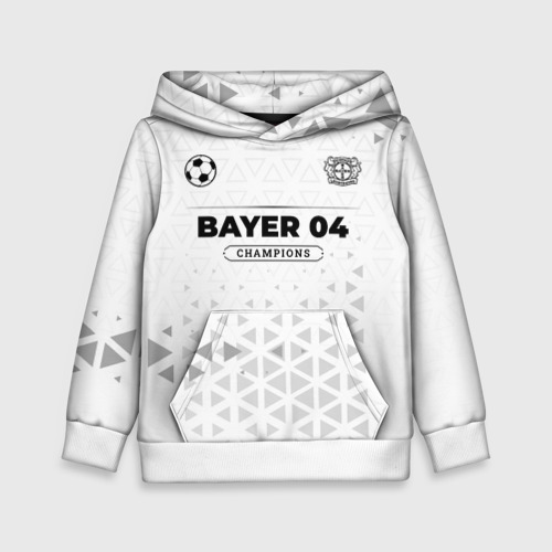 Детская толстовка 3D с принтом Bayer 04 Champions Униформа, вид спереди #2