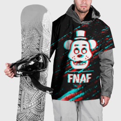 Накидка на куртку 3D FNAF в стиле Glitch Баги Графики на темном фоне