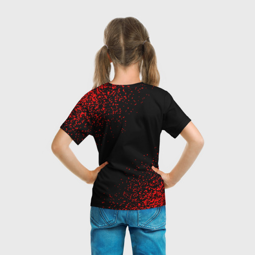 Детская футболка 3D с принтом Dota Love Классика, вид сзади #2