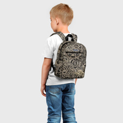 Детский рюкзак 3D Ажурный узор из металлических шестерёнок в стиле Стимпанк