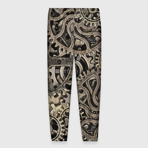 Мужские брюки 3D Ажурный узор из металлических шестерёнок в стиле Стимпанк, цвет 3D печать - фото 2