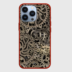 Чехол для iPhone 13 Pro Ажурный узор из металлических шестерёнок в стиле Стимпанк
