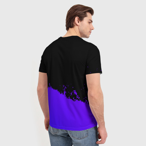 Мужская футболка 3D Evanescence Purple Grunge, цвет 3D печать - фото 4
