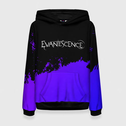 Женская толстовка 3D Evanescence Purple Grunge, цвет 3D печать