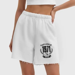 Женские шорты oversize футер хлопок Сделано в 1971 году в СССР Серп и Молот - фото 2