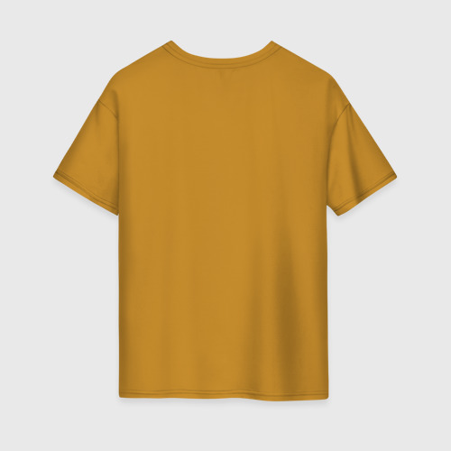 Женская футболка хлопок Oversize Сделано в 1971 году в СССР Серп и Молот, цвет горчичный - фото 2