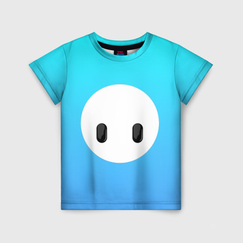 Детская футболка с принтом Fall Guy blue, вид спереди №1