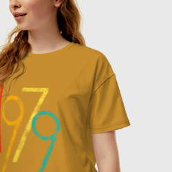 Женская футболка хлопок Oversize Огромное число 1979 - фото 2