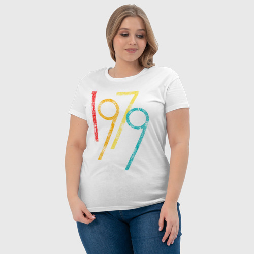 Женская футболка хлопок с принтом Огромное число 1979, фото #4