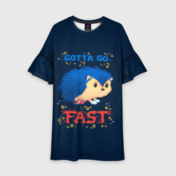 Детское платье 3D Little Sonic gotta go fast