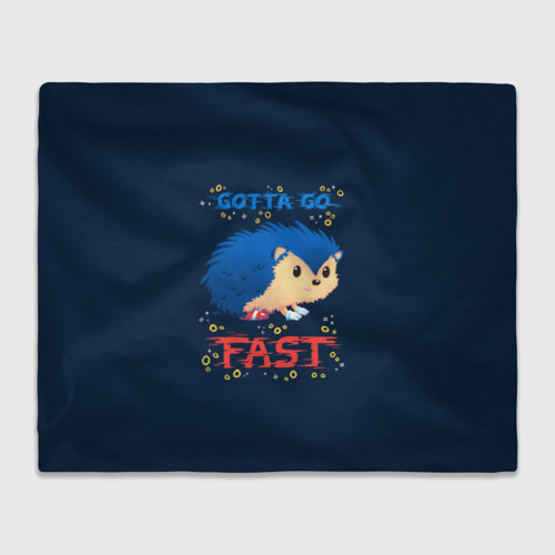 Плед 3D с принтом Little Sonic gotta go fast, вид спереди #2