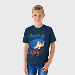 Детская футболка 3D Little Sonic gotta go fast - фото 2