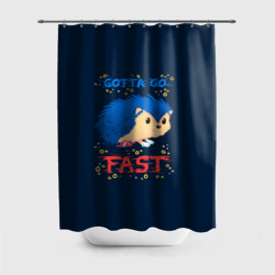 Штора 3D для ванной Little Sonic gotta go fast