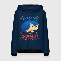 Женская толстовка 3D Little Sonic gotta go fast